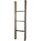 Ekena Millwork 15"W x 48"H x 3 1/2"D Vintage Farmhouse 3 Rung Ladder, Barnwood Decor Collection, Pebble Grey DECR015X048X04LDRPG - alternate 2